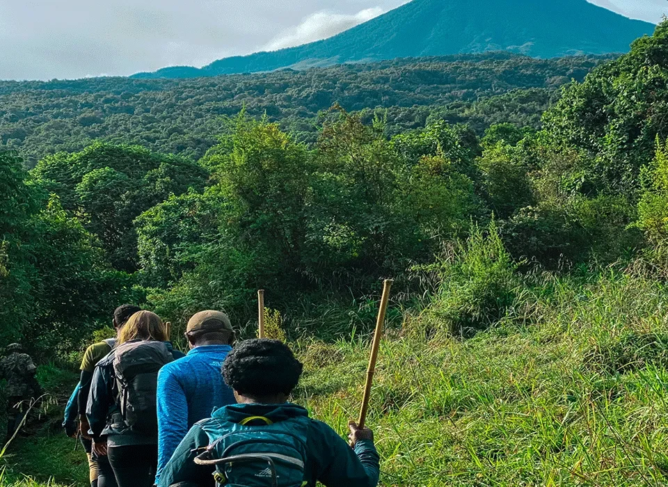 Hiking Mount Gahinga in Uganda